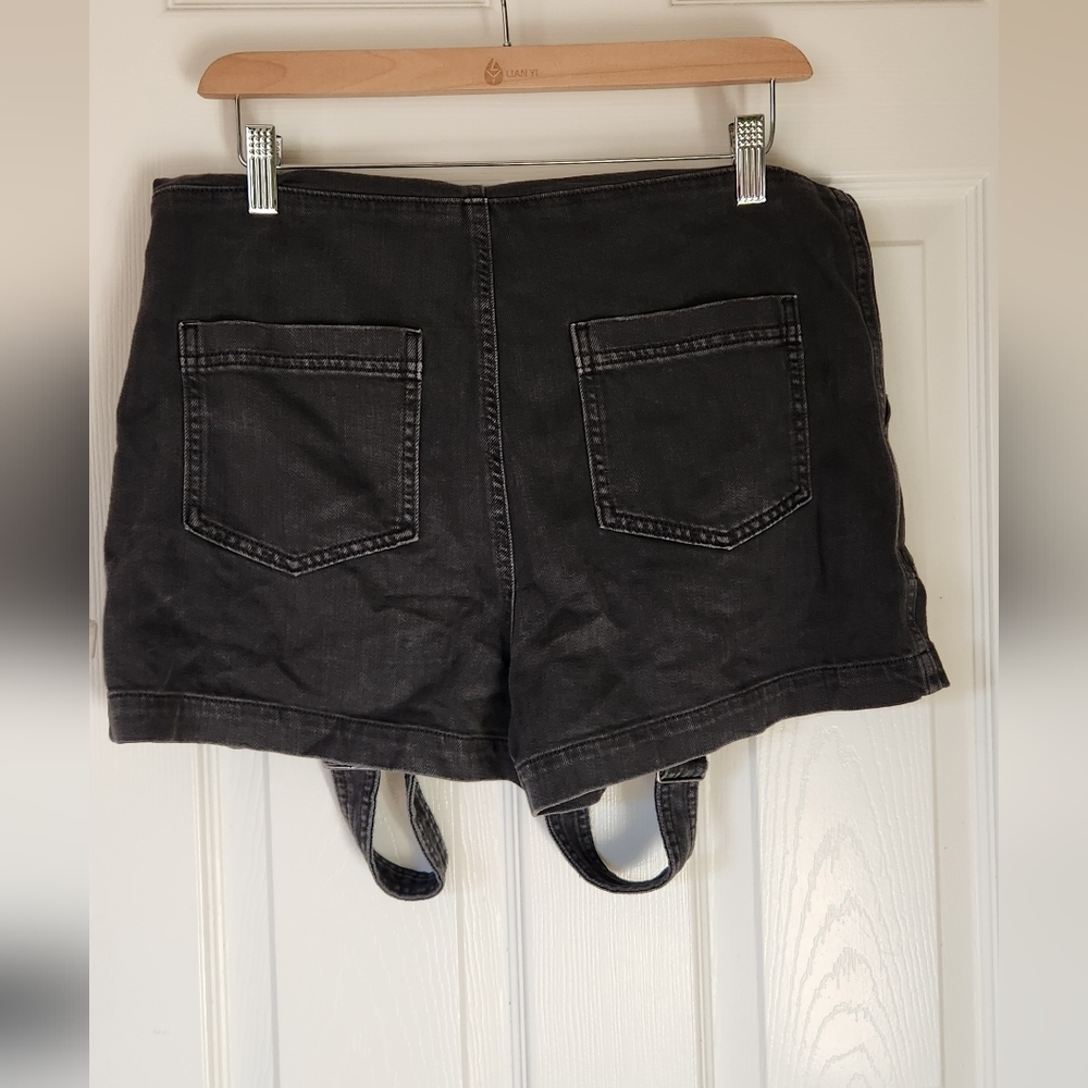 Aerie Washed Black Denim Shortalls - Size XS - Picture 6 of 12